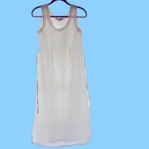 Karavan White Linen Dress,‎ medium